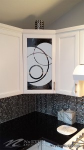 Etched Glass Kitchen Cabinet Doors - NuEtch Art for Glass