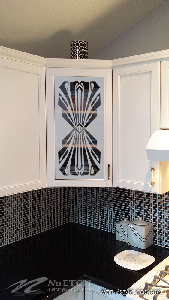 Etched Glass Kitchen Cabinet Doors