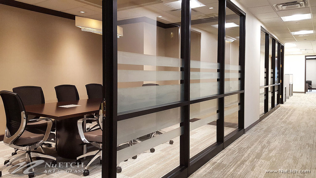 Privacy on Conference Room Glass Panels and Doors NuEtch Art for Glass