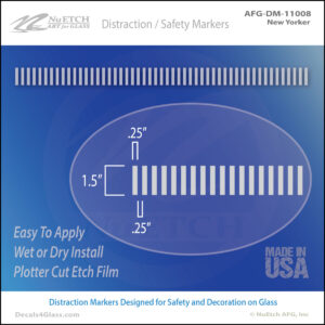 NuEtch AFG-DM-11008 Safety Marker meets code requirements in NYC