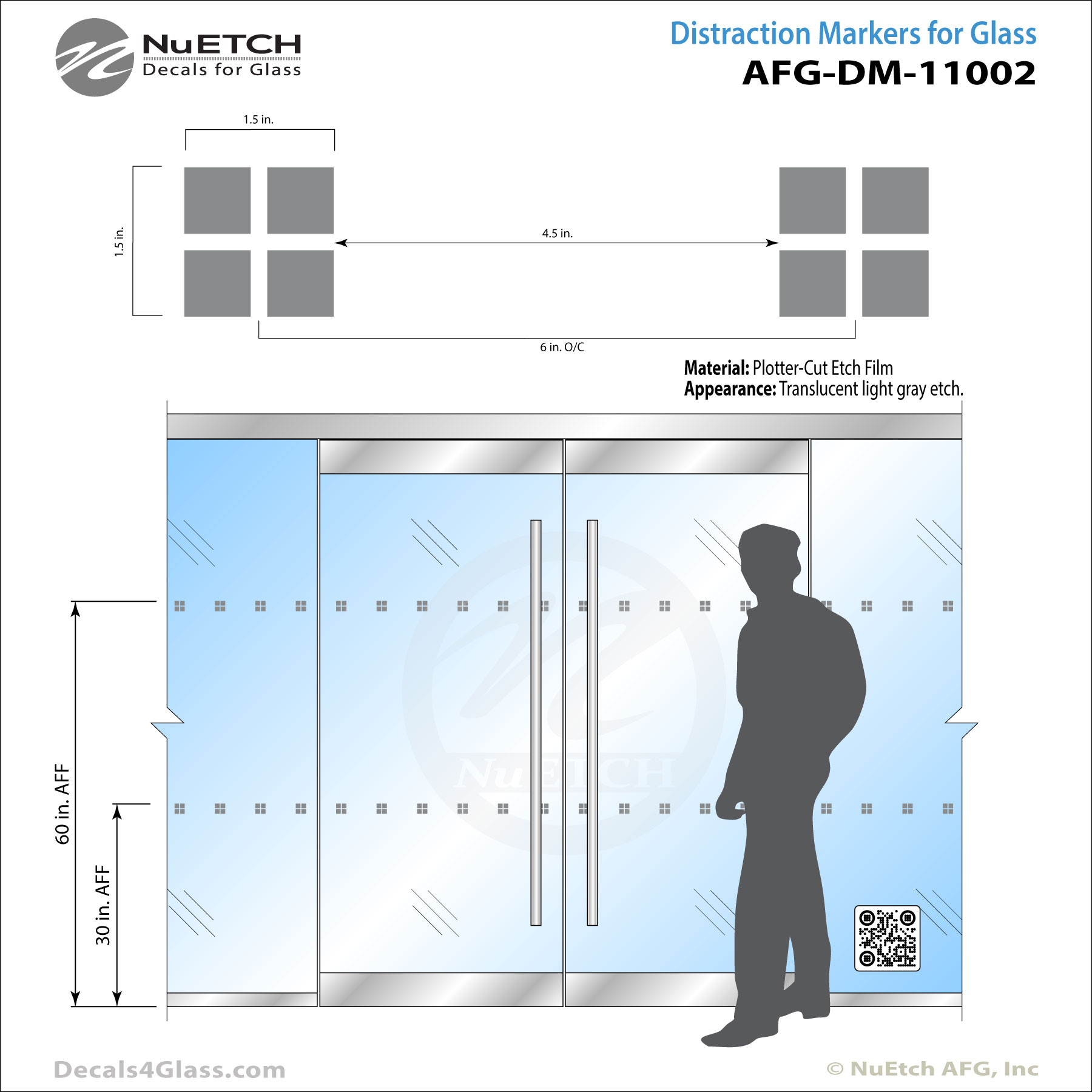 NuEtch Distraction Safety Marker Strip AFG-DM-11002